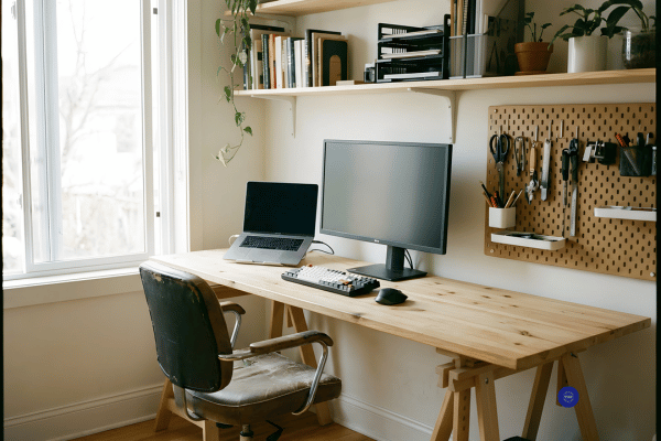 Neatly organized workspace, representing structure and systematic learning.